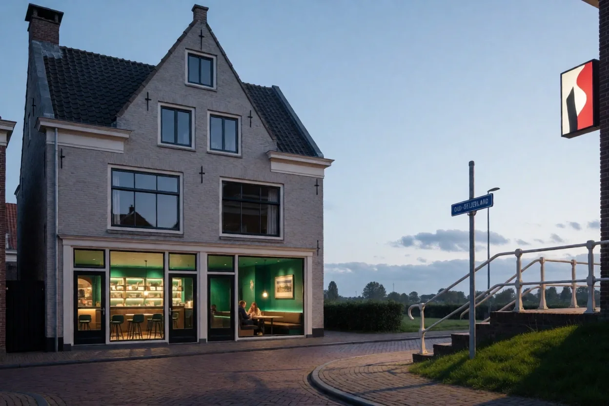 Grand Square Is bij avondlicht