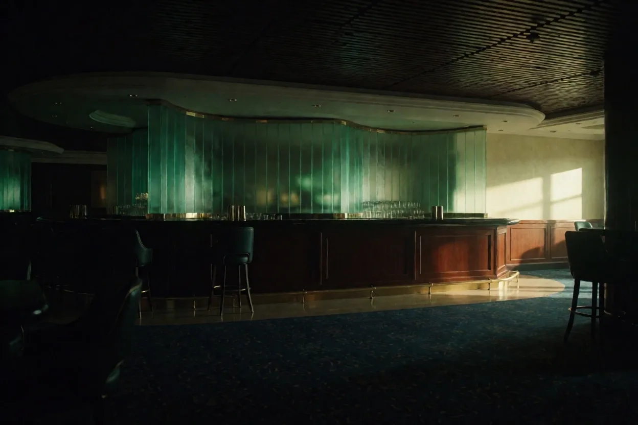 Het interieur van onze emerald lounge