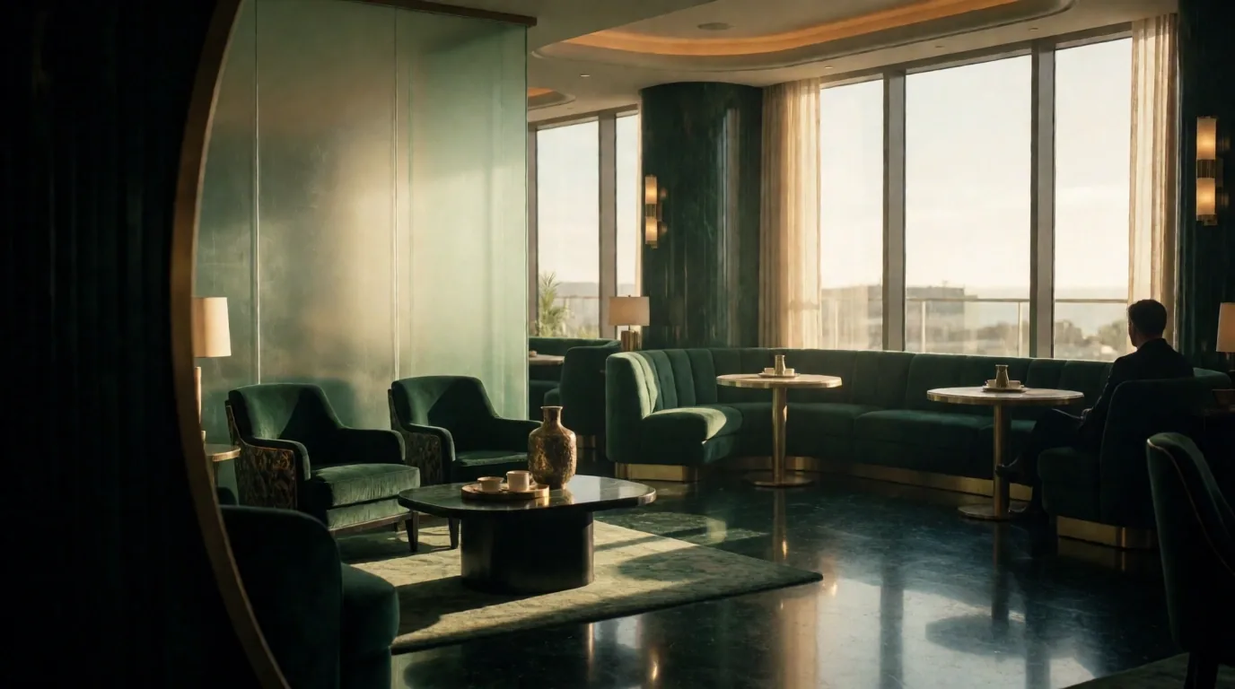 De serene atmosfeer van Grand Square Is lounge